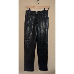 Wilfred‎ Aritzia The Melina Black Vegan Leather Wide Leg Pants 
Size 4 Like New